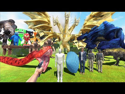 FPS Avatar in Jurassic Park Rescue The King and Fight Dinosaurs - Animal Revolt Battle Simulator