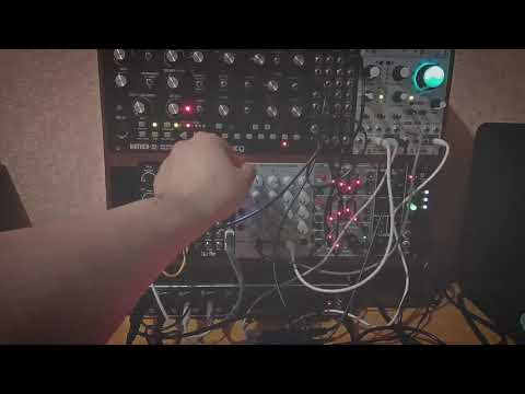 doepfer matrix mixer | controls the pitch of three VCOs | Eurorack space