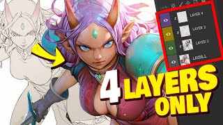 New 4-layer Coloring Method (Works In Any Software)