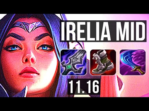 IRELIA vs LUCIAN (MID) | 71% winrate, 9 solo kills | EUW Grandmaster | v11.16