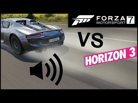 Forza Horizon 3 VS Forza Motorsport 7 - Porsche 918 Spyder Car Sounds Comparison - FH3 VS Forza 7