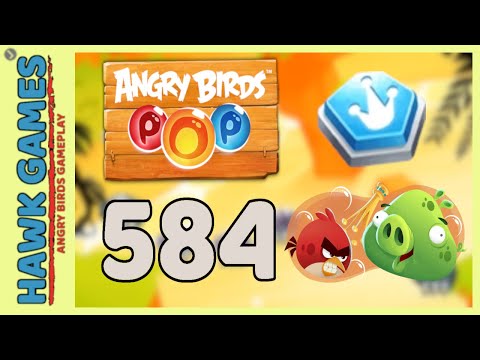 Angry Birds Stella POP Bubble Shooter Level 584 - Walkthrough, No Boosters