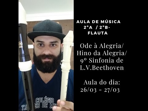 Aula de Música do 2º A e 2º B - Flauta - Ode à Alegria / Hino da Alegria / 9º Sinfonia de Beethoven