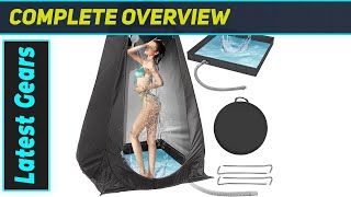 YOUWE7 Portable Shower Pan Privacy Tent Set: The Ultimate Outdoor Bathroom!