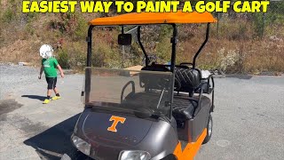 How to Paint a Golf Cart your favorite School Colors