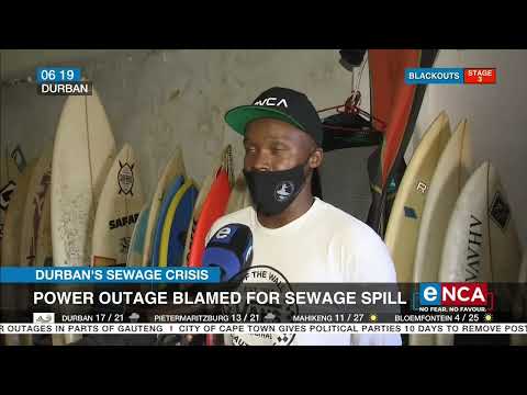 Durban sewage crisis Power outage blamed for sewage spill