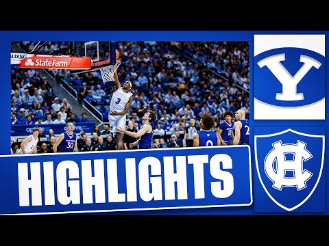 FULL GAME HIGHLIGHTS | BYU vs HOLY CROSS | Men's Basketball