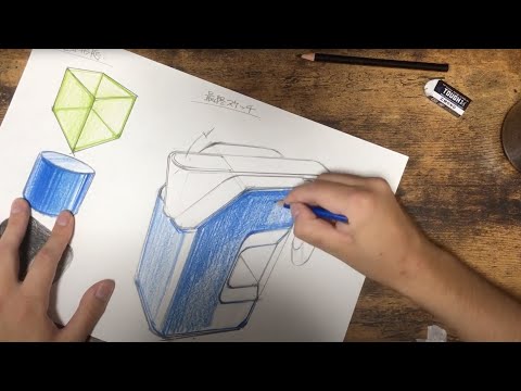 製品デザイン：受験生のための美大生によるスケッチ講習②（色鉛筆による着彩）