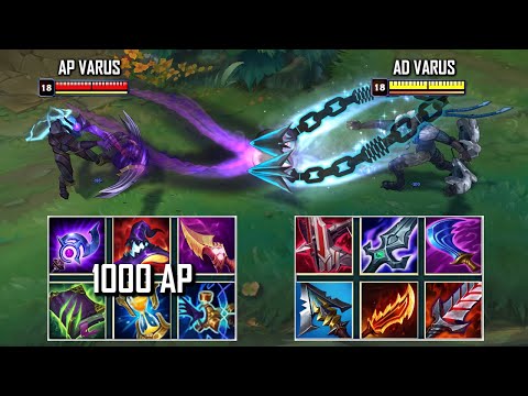 AP VARUS vs AD VARUS FULL BUILD FIGHTS & Best Pentakills!