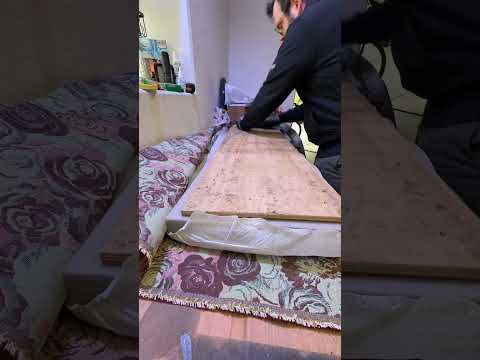 Aufpolstern (Polster einer Bank neu beziehen) Unterbau aufbauen mit Schaumstoff