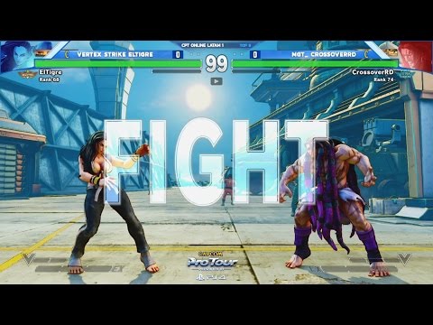 SFV: VERTEX STRIKE ELTIGRE vs MGT_ CROSSOVERRD - CPTO Latin America 1 Top 8 - CPT 2017