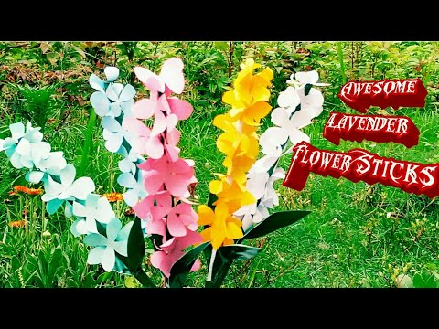 Beautiful Lavender Paper Flowers - DIY || Easy complete tutorial. Learn how to make lavender flowers