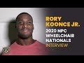 Rory Koonce Jr - 2020 NPC Wheelchair Nationals Interview