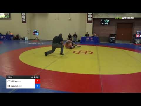 2018 Marine Corps US Open/UWW Junior Freestyle 79 Con Semis - Trent Hidlay (Biso) Vs. Beau Breske