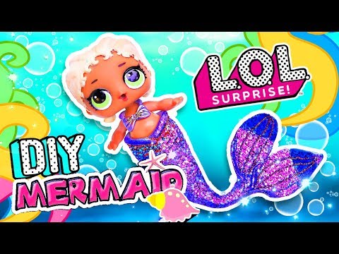 WOW! DIY GLITTER MERMAID LOL Surprise Doll Toy Transformations Video
