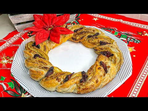 Ghirlanda salata Natalizia| Antipasto sfizioso facile, veloce e bello da presentare