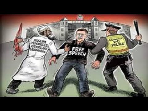 Middle East Forum Tommy Robinson supporter on Free Speech against ISLAM Video