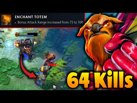 7.34 Earth Shaker is Broken 64 Kills Solo Win The Game One Shot Build | Dota 2