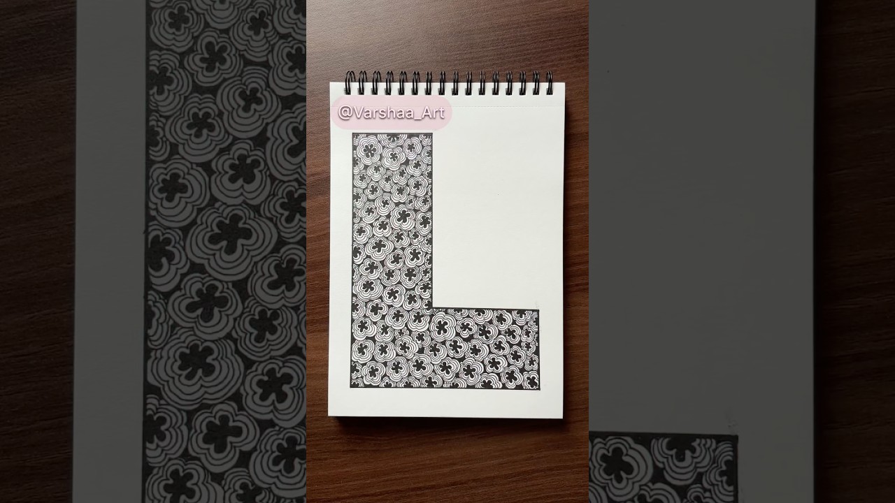 Day 231 - Easy L Letter Doodle | A-Z Alphabet Series (Day 12/26) #shorts #drawing #easy #art