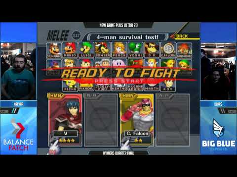 NGPU 20 SSBM - Kalvar (Marth) vs. Klaps (C. Falcon) - Melee WQF