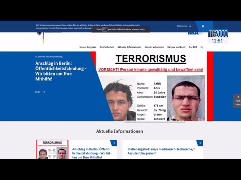 Attentato Berlino: la polizia sulle tracce di Anis Amri, tunisino