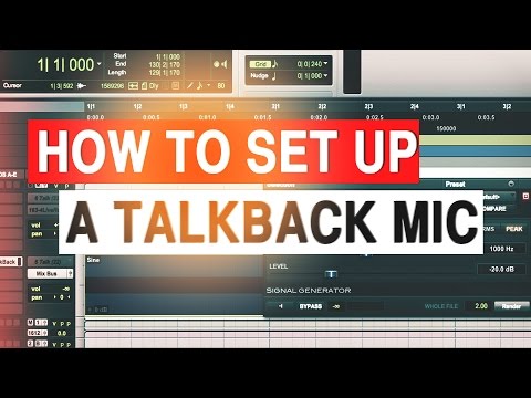 How to set up a talk back mic in Pro Tools