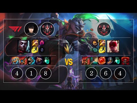T1 Cuzz Ekko vs Lee Sin Jungle - KR GrandMaster Patch 10.10
