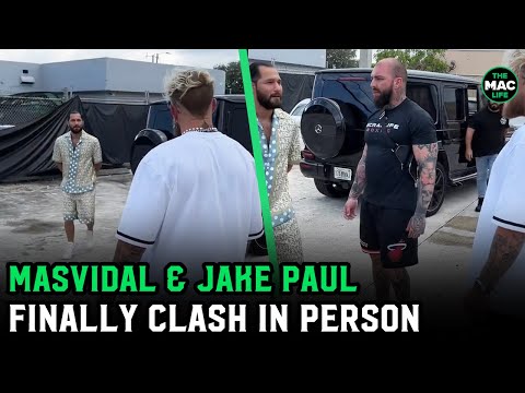 Jorge Masvidal "runs up" on Jake Paul