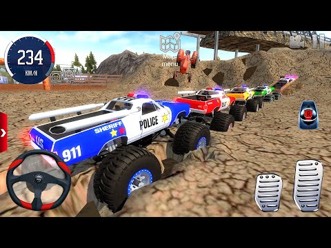 Impossible Off-Road Speed Monster Truck Racing #1 - Police Car Stunt Driving - Android GamePlay
