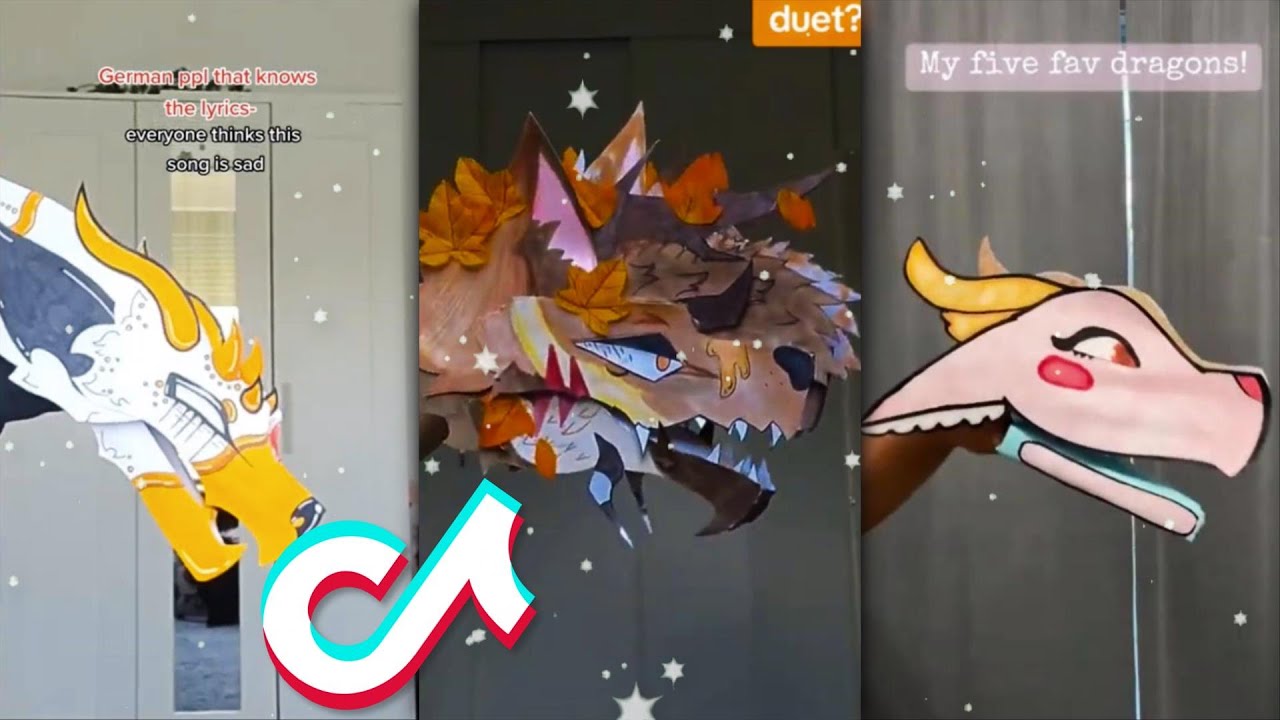 😱THE AMAZING Paper Dragon 🔥Dragon Puppet TikTok Compilation #192