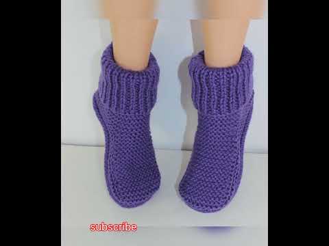 knitting slippers, knitting booties
