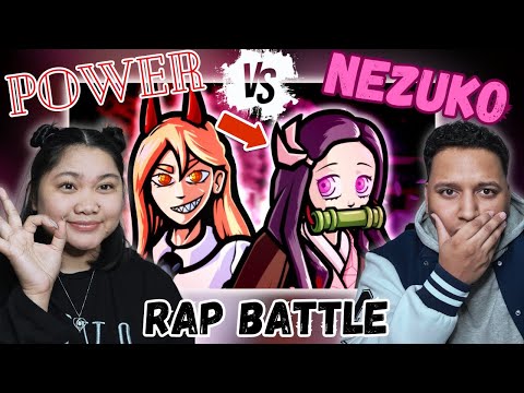 Power vs Nezuko (Chainsaw Man vs Demon Slayer) - RAP BATTLE! | Couple Reacts