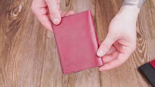 Чудова шкіряна обкладинка на паспорт Карта Grande Pelle 16776 бордова