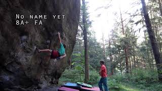 Video thumbnail of No name yet, 8a+. Trappistes