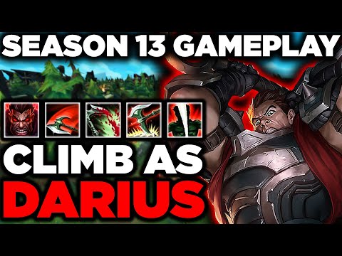 Season 13 High Elo Darius Gameplay -  How to Climb with Darius Only | How to Carry as Darius