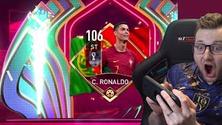 I Opened World Cup Packs Until I Got 106 Ronaldo, Max Rated Him and Got a Hattrick on FIFA Mobile 22