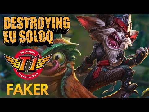 Destroying EU SoloQ: SKT T1 Faker - Kled Mid Lane - KDA 11/3/13