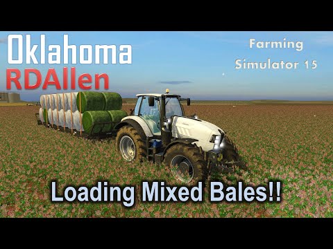 Loading Mixed Bales! | E54 Oklahoma | Farming Simulator 15