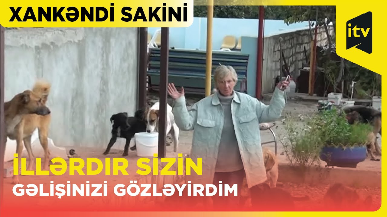 Polislərimiz Xankəndidə itləri də yedizdirir VİDEO