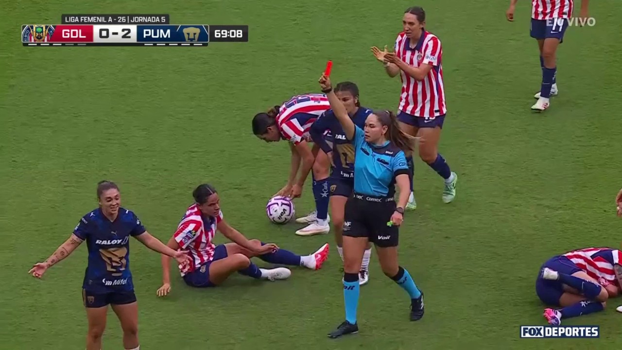 😱🟥 TARJETA ROJA Priscila Chinchilla | Chivas 0-2 Pumas | Apertura 2026 | Liga MX Femenil