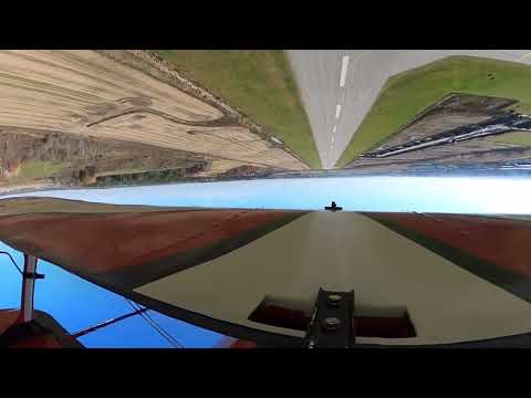 Pitts S1T Runway inverted and smoke