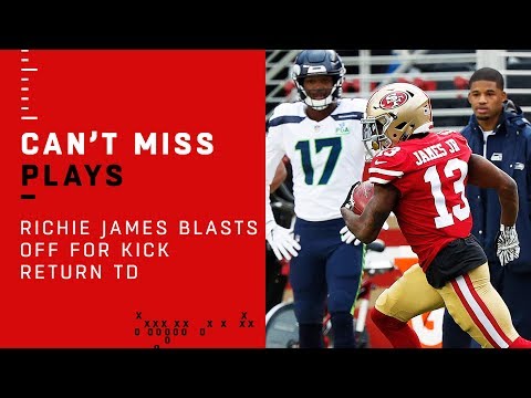49ers WR Richie James BLASTS OFF for Kick Return TD!