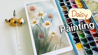 Painting Delicate Daisies: A Serene Watercolor Journey