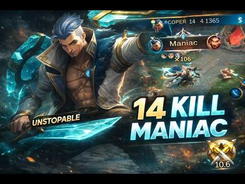 UNSTOPPABLE FREDRINN 14 KILL MANIAC 🔥 | MLBB Gameplay (Aesgaming)