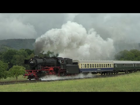 Dampflok 23 058 im verregneten Westerwald | Bundesbahn pur (4K)