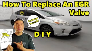 How To Replace An EGR Valve On A 2010 - 2015 Toyota Prius DTC P0401 (Time-lapse)