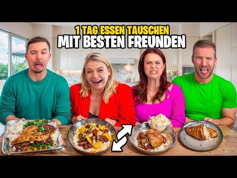 Wir tauschen 1 Tag unser ESSEN mit BESTEN FREUNDEN ‪@healthymandy  & ‪@FitnessOskar  (TEIL 2)‬