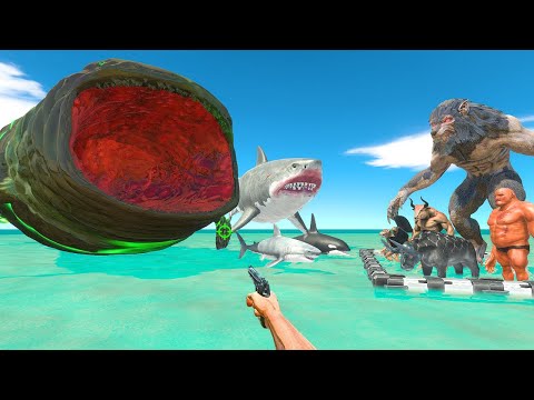 FPS Avatar Rescues Fantasy Team and Fights Sea Monsters - Animal Revolt Battle Simulator
