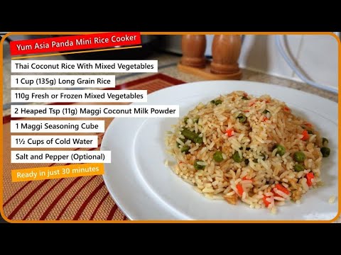 Thai Coconut Rice With Vegetables | Yum Asia Panda Mini Rice Cooker