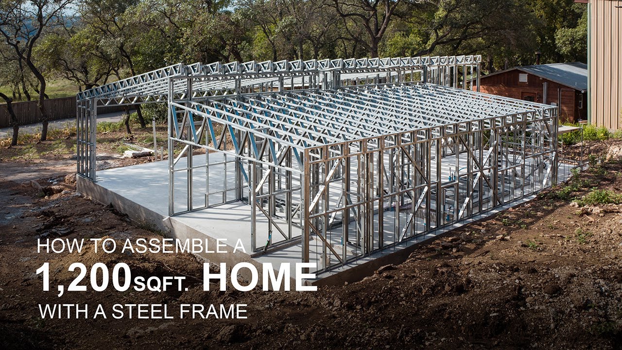 Framing a 1,200sqft home or ADU with a Volstrukt steel frame kit in one day